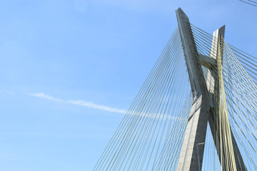 Fototapeta na wymiar cable bridge