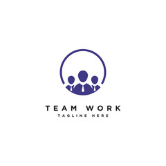 Team work logo vector, business community icon vector, leadership logotype