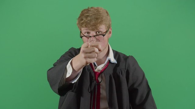 Adult Man Judge Pointing Someone In The Crowd