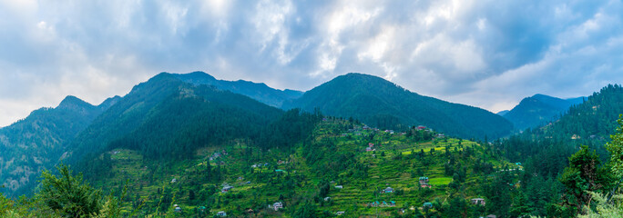 sunrise over the Himalayas, Tirthan Valley, Himachal Pradesh