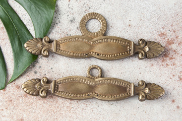 Antique bronze wall embroidery holders