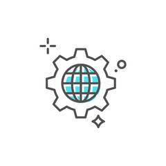 Global Setting Vector Icon