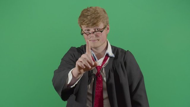 Adult Man Judge No With Finger