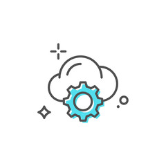 Cloud Setting Vector Icon