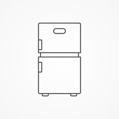 Refrigerator vector icon sign symbol