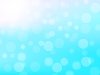 Light blue bokeh circle abstract background. Beautiful soft color for glitter and texture.