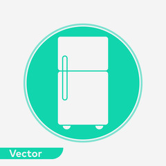 Refrigerator vector icon sign symbol