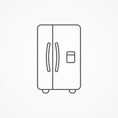 Refrigerator vector icon sign symbol