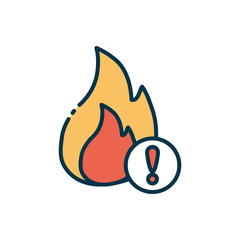 Isolated flame icon vector design