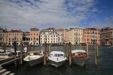 Taxi boat in Venice, italy