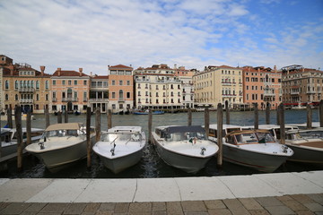 Taxi boat in Venice, italy