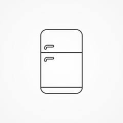Refrigerator vector icon sign symbol