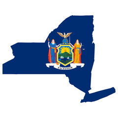 Map Flag of the U.S. state of New York Vector illustration Eps 10