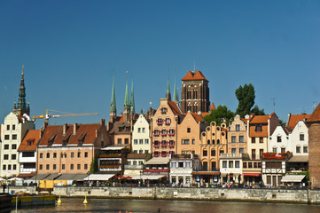 Architecture of the old town in Gdansk, Poland.