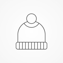 Winter hat vector icon sign symbol