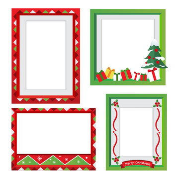 Set of Christmas frames,vector christmas border, christmas frame picture