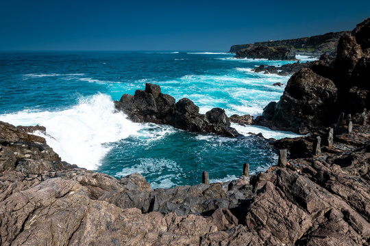 Natural pool Charco De La Laja, at the north of Tenerife, Canary Islands, Spain