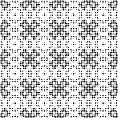 Abstract halftone ornamental geometric background. Pop art style card. Grunge texture. Vector  illustration. 