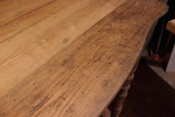 old wooden table
