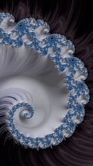 Obraz premium Artfully 3D rendering fractal, fanciful abstract illustration and colorful designed pattern