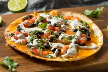 Homemade Open Faced Quesadilla Cheese Crisp