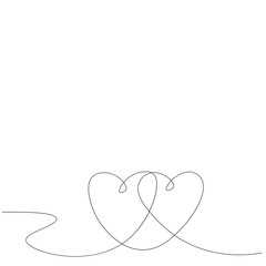 Valentines day background heart vector illustration