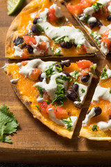 Homemade Open Faced Quesadilla Cheese Crisp