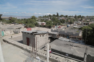 Fototapeta premium view of city in haiti