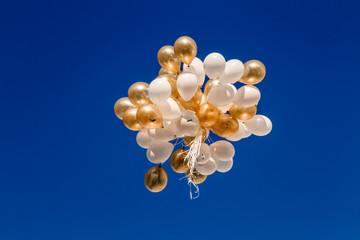 Balloons are in the sky