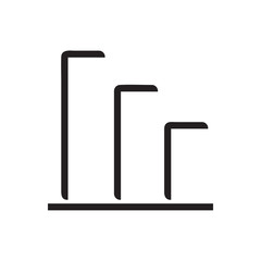 Chart icon vector isolated on background. Trendy sweet symbol. Pixel perfect. illustration EPS 10. - Vector