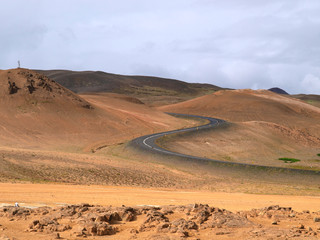Namafjall Hverir Geothermal Area in Iceland