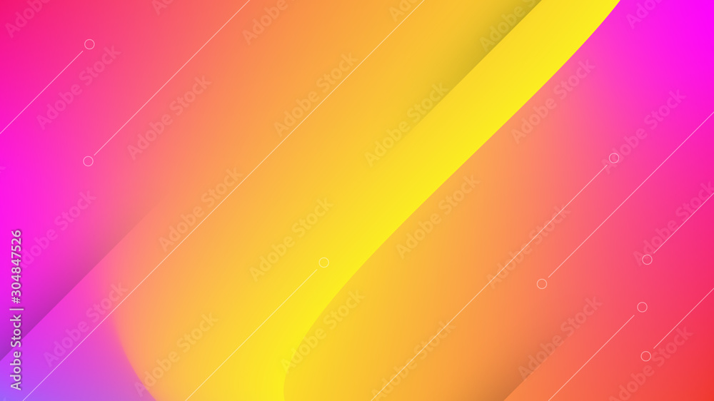 Wall mural abstract modern graphic element. dynamical colored forms and waves. gradient abstract banner with fl
