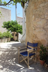 Fototapeta na wymiar Small street in Crete, Greece
