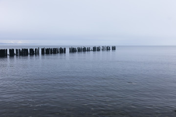Fototapeta na wymiar Coastal protection at the Baltic Sea