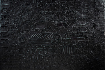 drawing on plasticine sports car and text motorsport