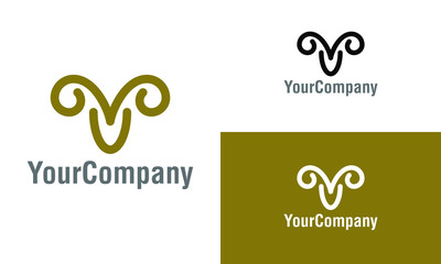 Abstract linear deer logo design template. Simple minimalist template graphic illustration. Creative vector emblem, for icon or design concept.