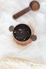 Chai tea styled with loose leafs 