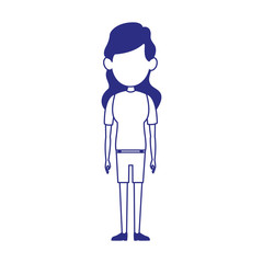 avatar cool girl icon, flat design