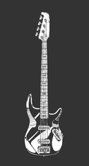 Obraz premium Electric bass guitar.