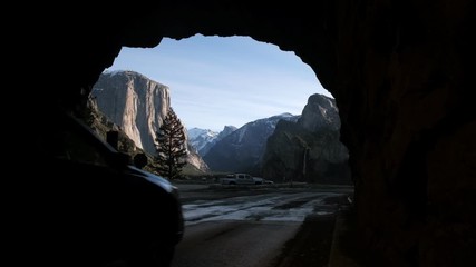 Yosemite National Park - Tunnel view - Shot in 4k
