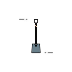 Isolated shovel utensil icon fill design