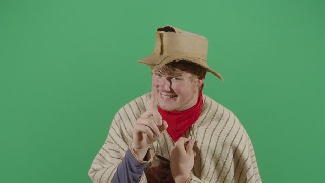 Adult Man Peasant No With Finger