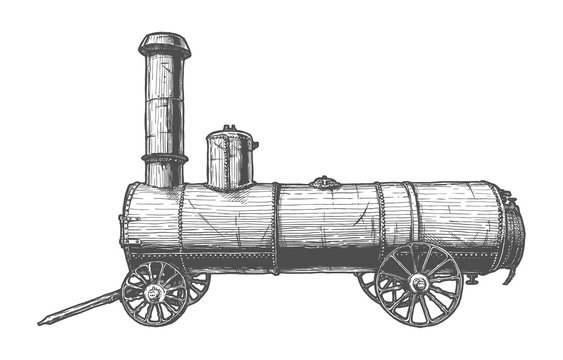 Vintage mobile steam engine