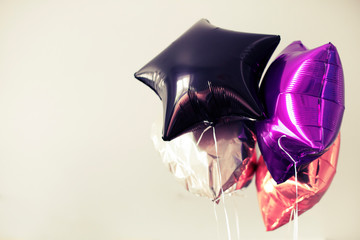 festive background with baloons over white background