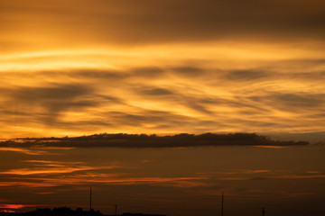 Fototapeta na wymiar sunset over Nebraska landscape 