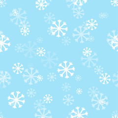 Snowflake pattern on light blue background