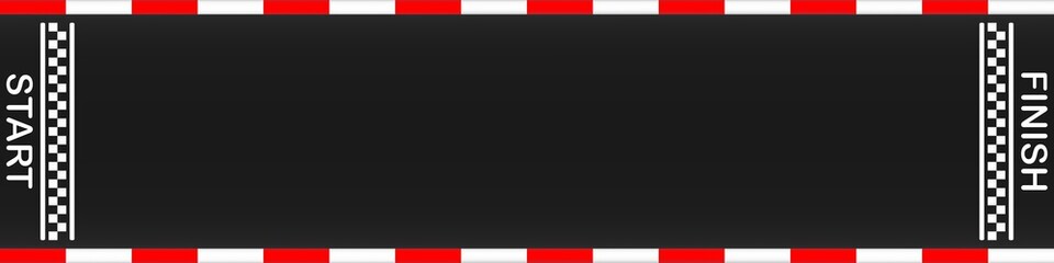 Start and finish line racing background top view. Grunge textured on the asphalt road. Abstract concept graphic element. Vector EPS10 illustration.