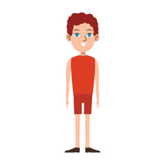 man standing and wearing sport clothes, colorful design