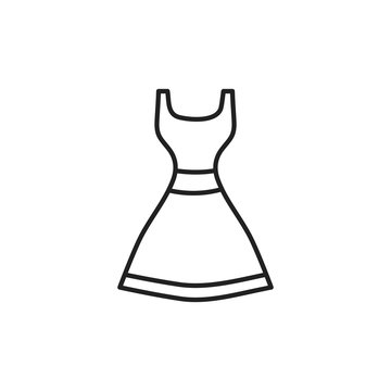 Isolated dress icon line design