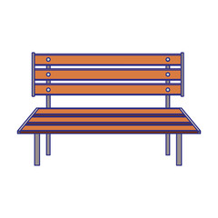 park bench icon, flat design